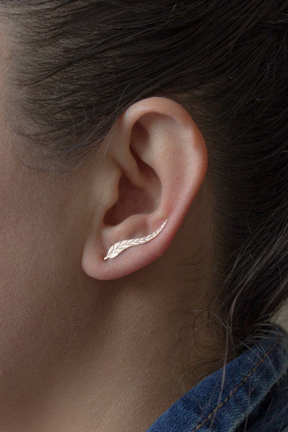 Vintage Leaf Stud Earrings
