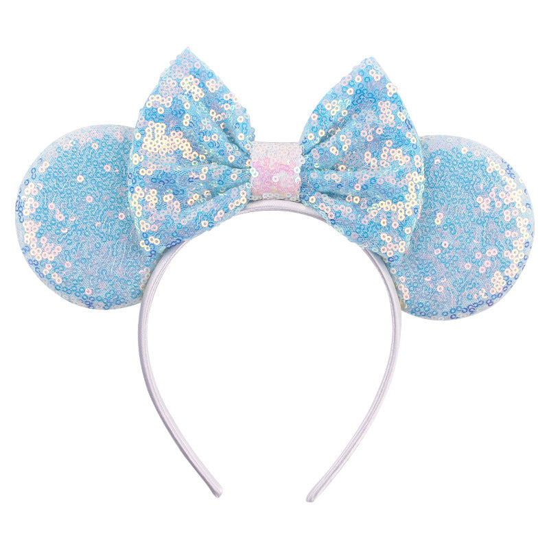 Amazon Cross-border New Headband Baby Holiday Hair Accessories AliExpress Leopard Print Hairband Mickey Children's Headband
