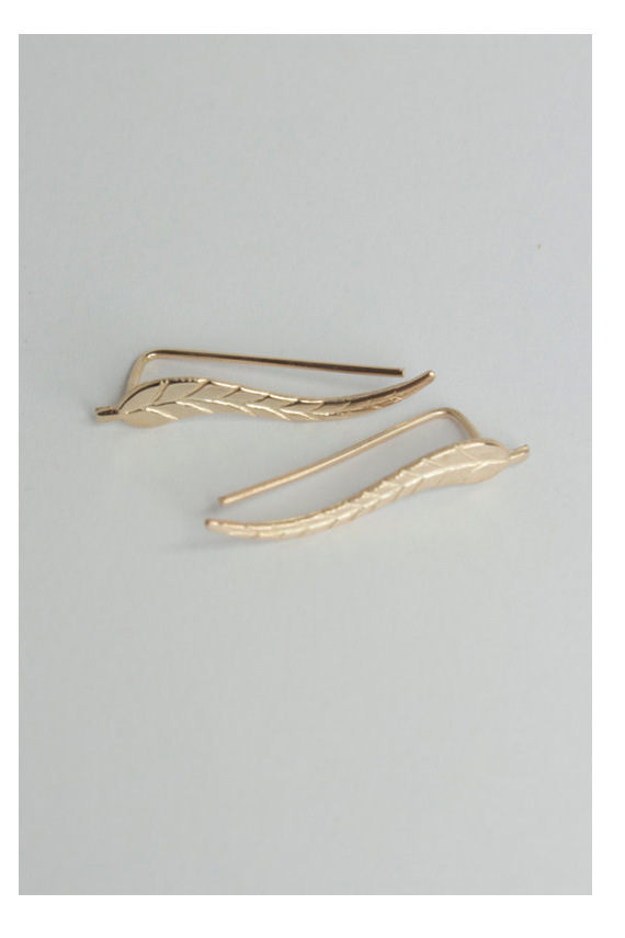 Vintage Leaf Stud Earrings