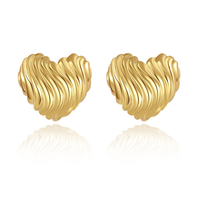 Personalized Lovely Stud Earrings Women&#039;s Light Luxury High-grade Ear Piercing Niche Temperament French Retro Earrings Fashion