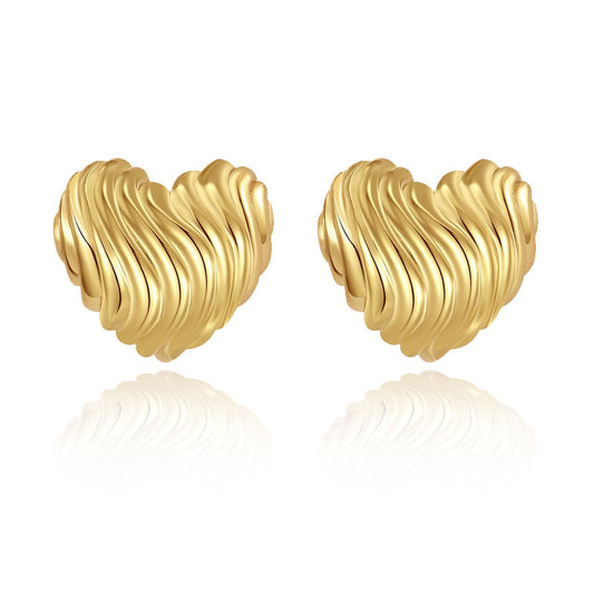 Personalized Lovely Stud Earrings Women&#039;s Light Luxury High-grade Ear Piercing Niche Temperament French Retro Earrings Fashion