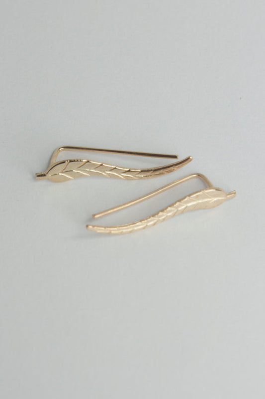 Vintage Leaf Stud Earrings